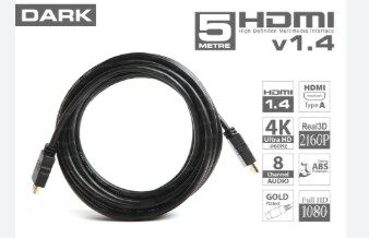 Dark DK-HD-CV14L500 v1.4 5mt 4K / 3D Ağ Destekli Altın Uçlu HDMI Kablo