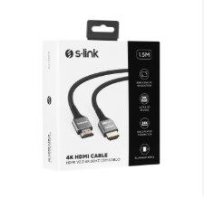 S-link SLX-HD4K015 19+1 HDMI to HDMI 1.5m Metal v2.0 4K (4096*2160) 60Hz Kablo