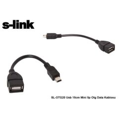 S-link SL-OTG15 Usb 15Cm Mini 5P Data OTG Kablo