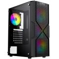 GameBooster GB-PW908B USB 3.0, ATX Mesh, Fixed RGB Fan Siyah Kasa (PSU Yok)