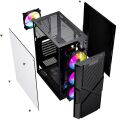 GameBooster GB-PW908B USB 3.0, ATX Mesh, Fixed RGB Fan Siyah Kasa (PSU Yok)