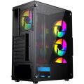 GameBooster GB-PW908B USB 3.0, ATX Mesh, Fixed RGB Fan Siyah Kasa (PSU Yok)
