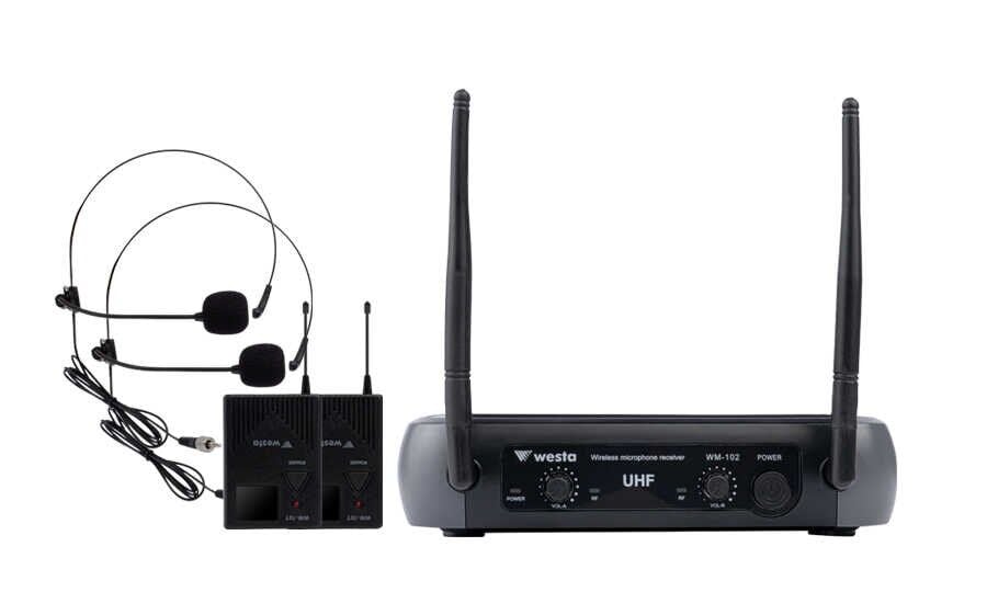 Westa WM-102T 1 Receiver+ 2 Lavalier(Yaka) Mikrofon Seti