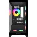 GameBooster M6001B 600W 4*12 Rainbow Fan Mid-T M-ATX SeaView Gaming Siyah Kasa