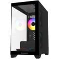 GameBooster M6001B 600W 4*12 Rainbow Fan Mid-T M-ATX SeaView Gaming Siyah Kasa