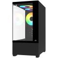PowerBoost M5001B 500W 3*12cm Rainbow Fan USB 3.0 Seaview MATX Gaming Siyah Kasa
