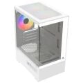 PowerBoost M5001W 500W 3*12cm Rainbow Fan USB 3.0 Seaview MATX Gaming Beyaz Kasa