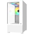 PowerBoost M5001W 500W 3*12cm Rainbow Fan USB 3.0 Seaview MATX Gaming Beyaz Kasa